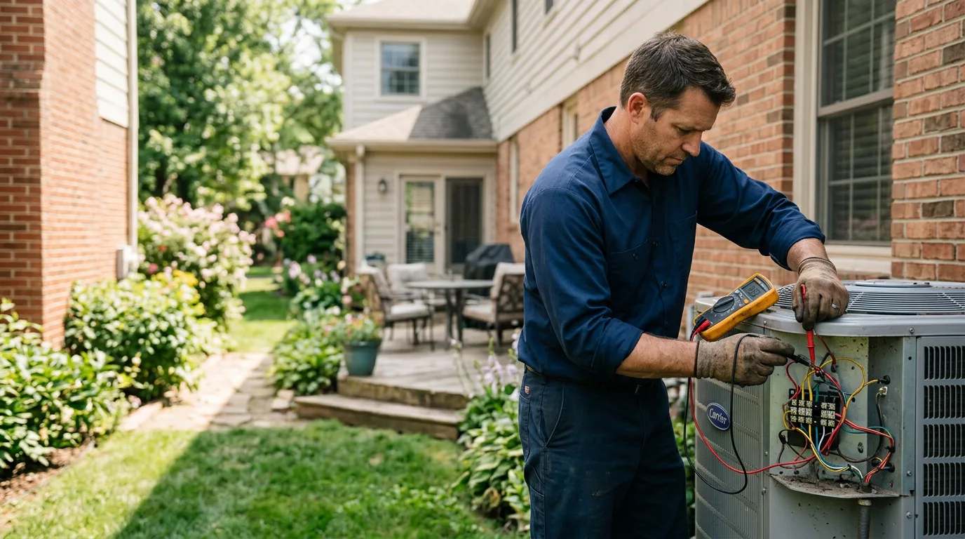 HVAC technician working near Mount Hope, WI